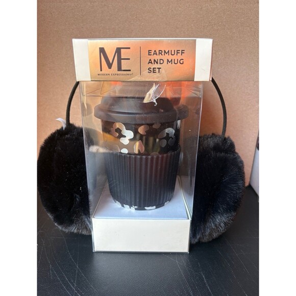 Faux Fur Earmuff and Mug Set - Stay Warm in STYLE! - Gift Set - Picture 1 of 1